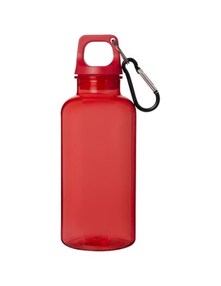 Borraccia in plastica riciclata certificata RCS da 400 ml con moschettone Oregon