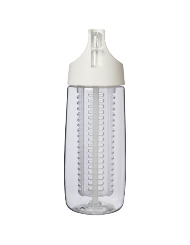 Borraccia sportiva in plastica riciclata da 700 ml con coperchio a scatto e infusore HydroFruit