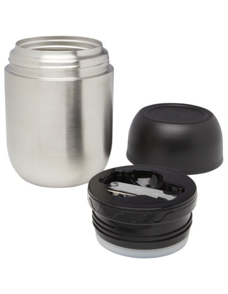 Portavivande in acciaio inossidabile riciclato a doppia parete da 480 ml con cucchiaio pieghevole Supo