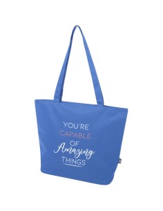 Tote bag in materiale riciclato certificato GRS con cerniera Panama 20l