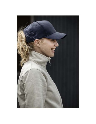 Cappellino in tessuto riciclato Aware™ a 5 pannelli Onyx