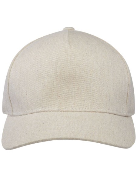 Cappellino in tessuto riciclato Aware™ a 5 pannelli Onyx