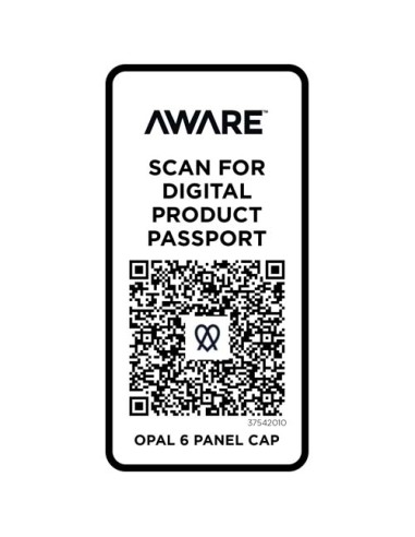 Cappellino in tessuto riciclato Aware™ a 6 pannelli Opal