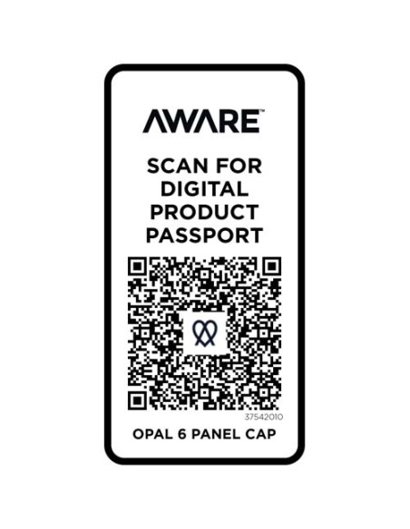 Cappellino in tessuto riciclato Aware™ a 6 pannelli Opal