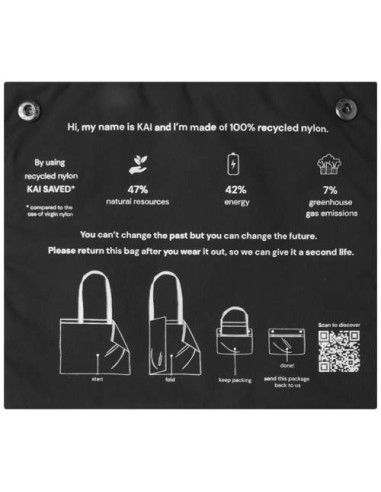 Tote bag circolare in materiale riciclato certificato GRS Kai