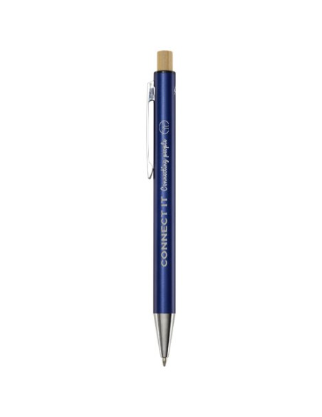 Penna a sfera in alluminio riciclato Cyrus (inchiostro blu)