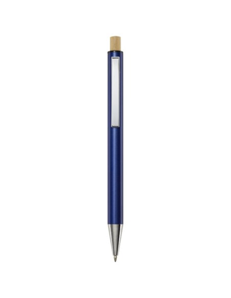 Penna a sfera in alluminio riciclato Cyrus (inchiostro nero)