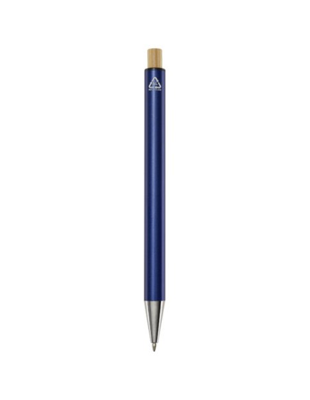 Penna a sfera in alluminio riciclato Cyrus (inchiostro nero)