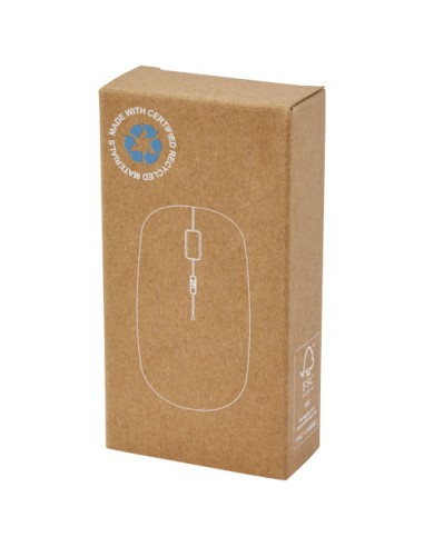 Mouse wireless in plastica riciclata certificata RCS Menlo 