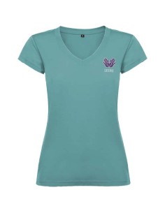 T-shirt a maniche corte con scollo a V da donna Victoria