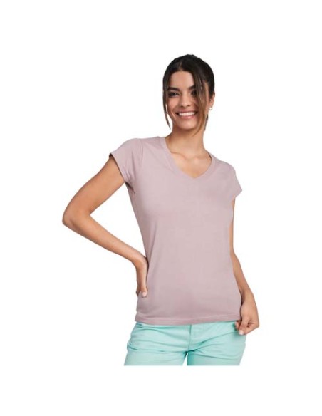 T-shirt a maniche corte con scollo a V da donna Victoria
