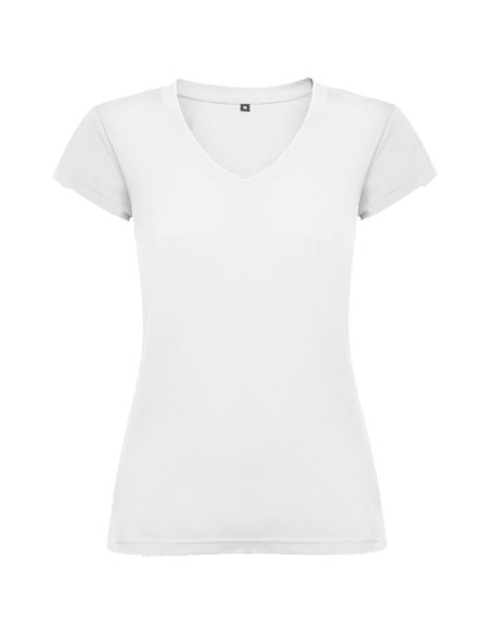 T-shirt a maniche corte con scollo a V da donna Victoria