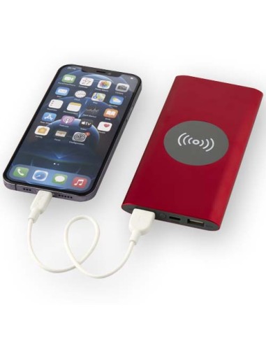 Power bank wireless da 8000 mAh Type C in alluminio riciclato Juice