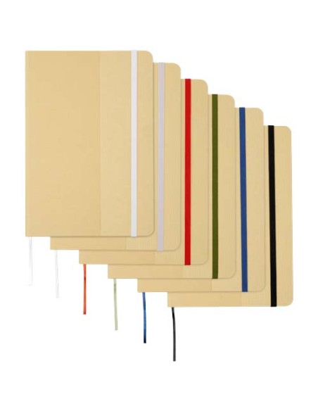 Blocco note formato A5 con copertina rigida di cartone riciclato Nelida