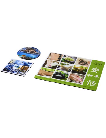 Set Q-Mat® 1 con tappetino per mouse e sottobicchieri