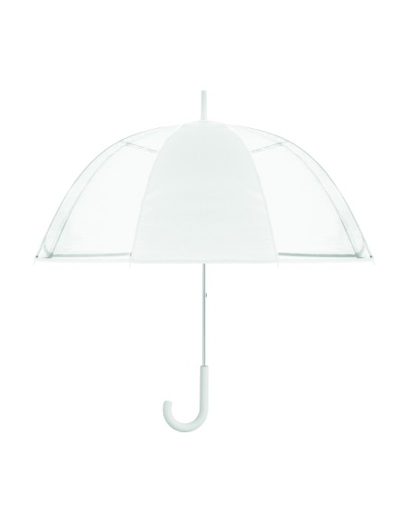 ⌀102cm/23″ ombrello trasparente con manico curvo.