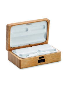 Auricolari TWS in custodia di bamb