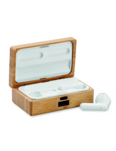 Auricolari TWS in custodia di bamb