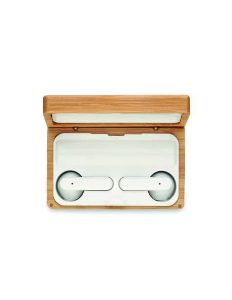 Auricolari TWS in custodia di bamb