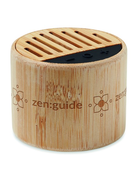 Speaker wireless tondo in bambù Speaker wireless tondo in bambù