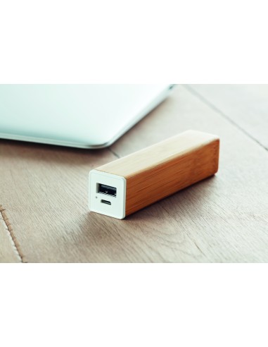 Power bank in bamboo