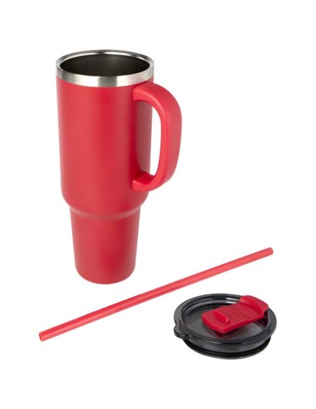 Tazza con isolamento sottovuoto in rame a doppia parete certificata RCS con cannuccia da 1200 ml Sydney