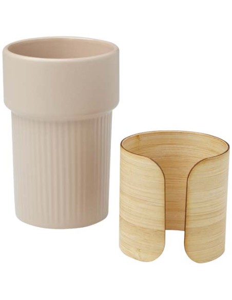 Bicchiere con custodia in bambù da 340 ml Fika