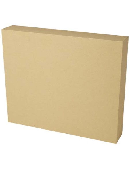 Set regalo con blocco note formato A5 con copertina rigida e penna a sfera Carmen (inchiostro nero)