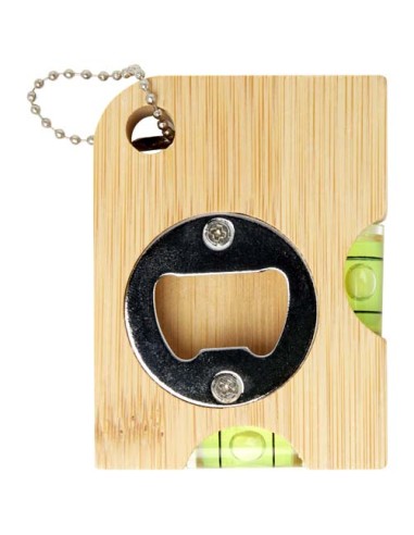 Apribottiglie in bambù con livella Levo 