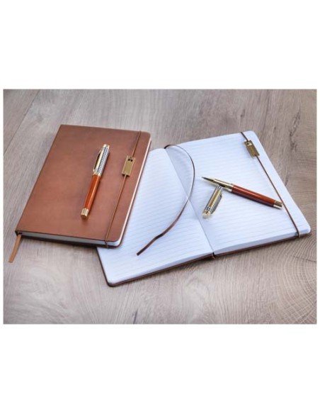 Set penne roller e blocco note in formato A5 Legato (inchiostro blu)