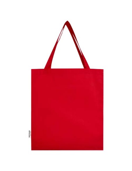 Tote bag a soffietto in cotone riciclato certificato GRS da 140 g/m² Madras - 12L