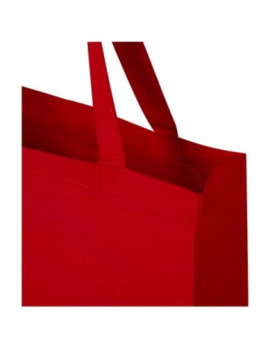 Tote bag a soffietto in cotone riciclato certificato GRS da 140 g/m² Madras - 12L