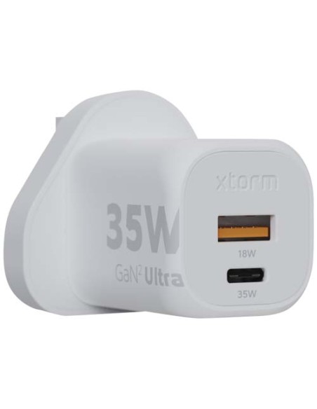 Caricabatterie da parete 35 W con spina UK Xtorm XEC035 GaN² Ultra