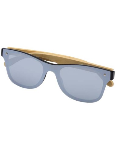 Occhiali da sole con stanghette in bambù Tan