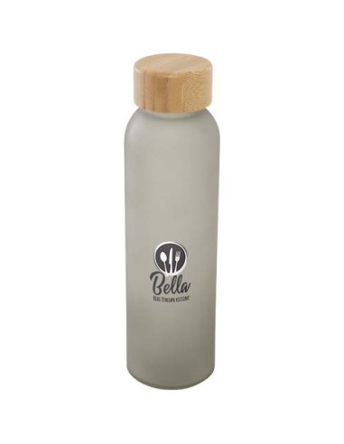 Bottiglia in vetro a calce sodata opaco con coperchio in bambù da 500 ml Lume  