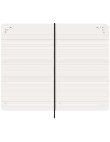 Agenda giornaliera 12 mesi con copertina morbida Moleskine