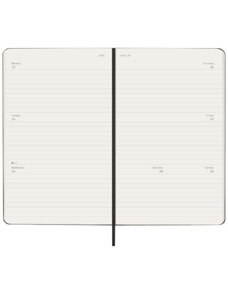 Agenda settimanale orizzontale 12 mesi formato L con copertina rigida Moleskine