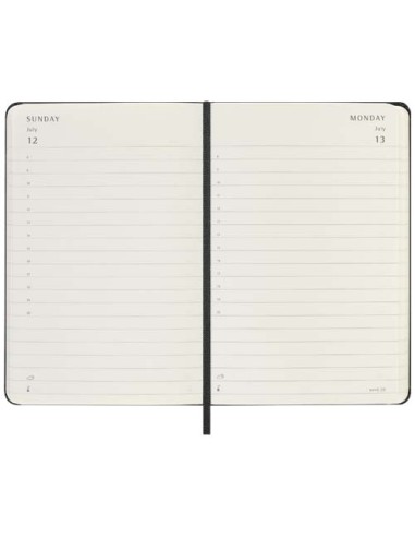 Agenda giornaliera tascabile 12 mesi con copertina rigida Moleskine