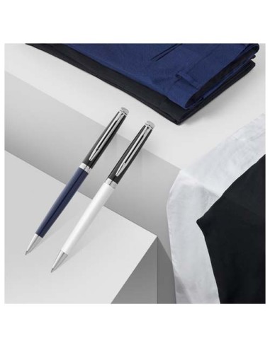 Penna a sfera colorata con finiture in palladio Hemisphere (inchiostro blu)