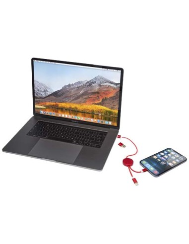 Cavo 5-in-1 in alluminio e plastica riciclata da 30 cm per la sincronizzazione dei dati e la ricarica rapida da 27 W Alasia