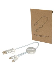 Cavo 5-in-1 in alluminio e plastica riciclata da 30 cm per la sincronizzazione dei dati e la ricarica rapida da 27 W Alasia