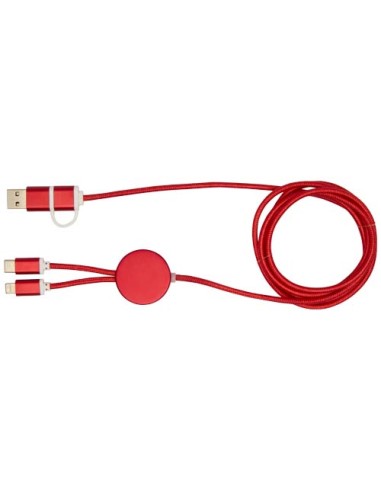 Cavo 5-in-1 in alluminio e plastica riciclata da 150 cm per la sincronizzazione dei dati e la ricarica rapida da 27 W Alasia