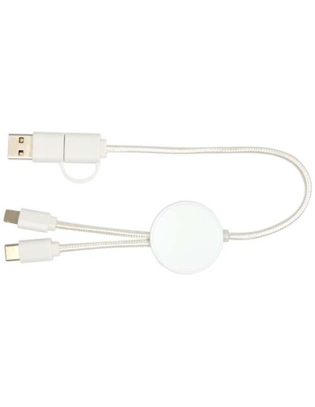 Cavo 5-in-1 in plastica riciclata da 30 cm per la sincronizzazione dei dati e la ricarica rapida da 27 W Citala Cavo 5-in-1 in plastica riciclata da 30 cm per la sincronizzazione dei dati e la ricarica rapida da 27 W Citala