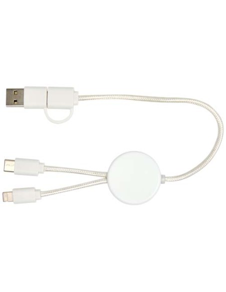 Cavo 5-in-1 in plastica riciclata da 30 cm per la sincronizzazione dei dati e la ricarica rapida da 27 W Citala Cavo 5-in-1 in plastica riciclata da 30 cm per la sincronizzazione dei dati e la ricarica rapida da 27 W Citala