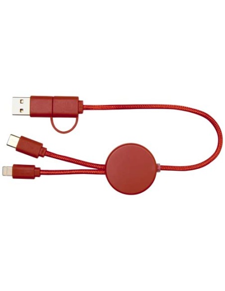 Cavo 5-in-1 in plastica riciclata da 30 cm per la sincronizzazione dei dati e la ricarica rapida da 27 W Citala Cavo 5-in-1 in plastica riciclata da 30 cm per la sincronizzazione dei dati e la ricarica rapida da 27 W Citala