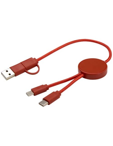 Cavo 5-in-1 in plastica riciclata da 30 cm per la sincronizzazione dei dati e la ricarica rapida da 27 W Citala Cavo 5-in-1 in plastica riciclata da 30 cm per la sincronizzazione dei dati e la ricarica rapida da 27 W Citala