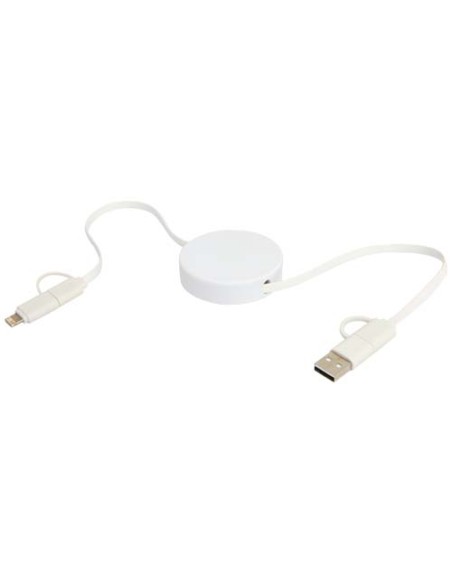 Cavo 5-in-1 in plastica riciclata retrattile da 90 cm per la sincronizzazione dei dati e la ricarica rapida da 40 W Citala Cavo 5-in-1 in plastica riciclata retrattile da 90 cm per la sincronizzazione dei dati e la ricarica rapida da 40 W Citala