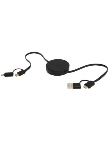 Cavo 5-in-1 in plastica riciclata retrattile da 90 cm per la sincronizzazione dei dati e la ricarica rapida da 40 W Citala