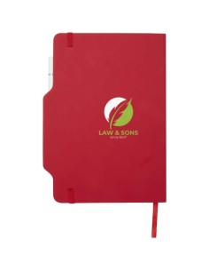 Blocco note formato A5 con copertina rigida e combinazione di penna e matita Nexus