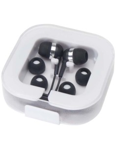 Auricolari tipo C cablati con astuccio in plastica riciclata Dofida